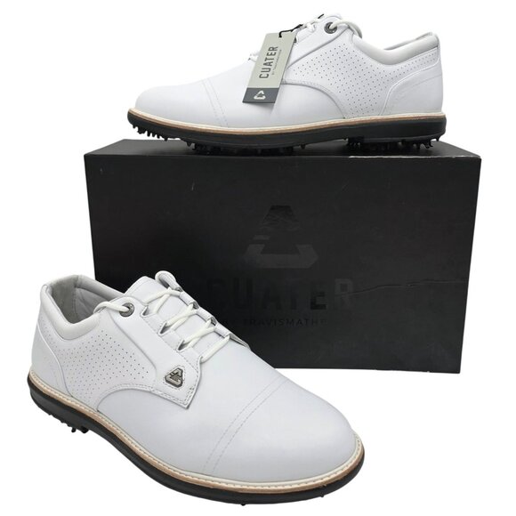 NEW Cuater Golf Shoes Mens 11.5 Travis Matthew Legend White Leather Waterproof - Picture 16 of 16